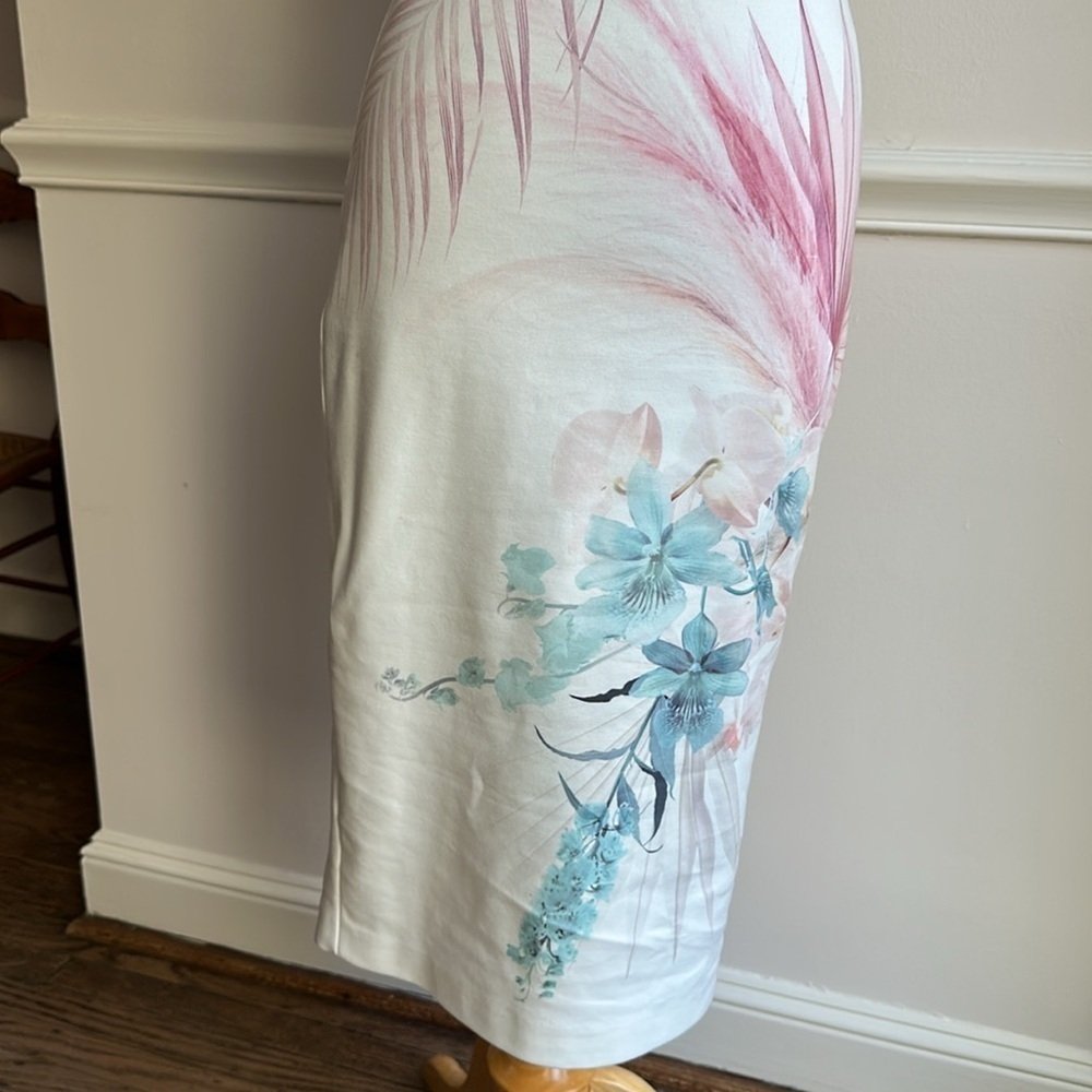 Ted Baker Serendipity Floral Print Sheath Dress Elegant Sleeveless Dress Size 1 - Picture 5 of 11